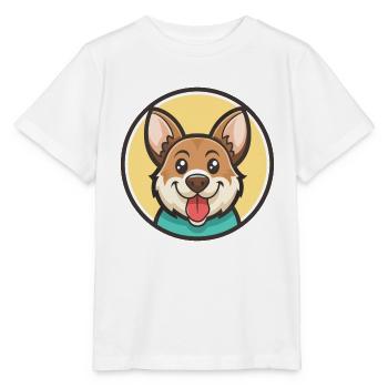 Cao De Castro Laboreiro Race Chien Dessin Animé Kawaii - T-shirt bio MINI CREATOR Stanley/Stella Enfant - blanc - Devant - Maike (125cm)