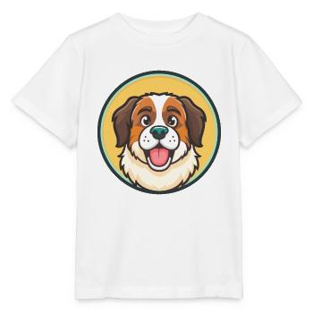 Moscow Watchdog Dog Breed Cartoon Kawaii Clipart - Stanley/Stella MINI CREATOR Kids’ T-Shirt - white - Front - Maike (125cm)