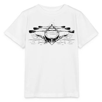 Bateau à rames de course - T-shirt bio MINI CREATOR Stanley/Stella Enfant - blanc - Devant - Maike (125cm)
