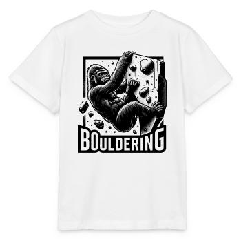 Bouldern Gorilla Silberrücken Geschenk - Stanley/Stella Kinder T-Shirt MINI CREATOR  - Weiß - Vorne - Maike (125cm)
