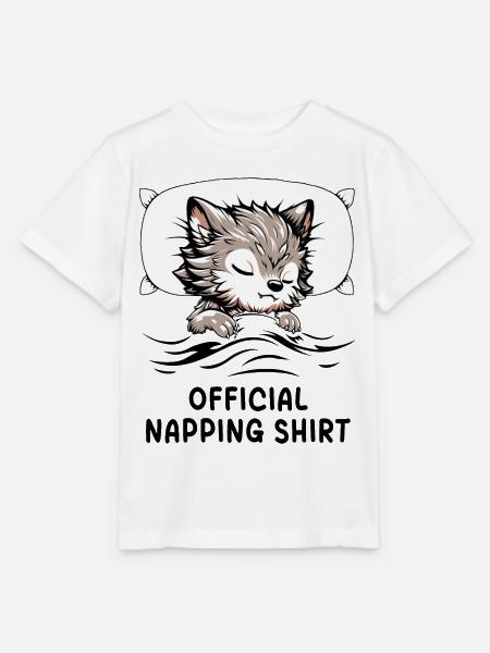 Werewolf Official Napping Shirt - Stanley/Stella Kinder T-Shirt MINI CREATOR - Weiß