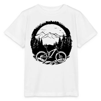 Dessin de vététiste - T-shirt bio MINI CREATOR Stanley/Stella Enfant - blanc - Devant - Maike (125cm)