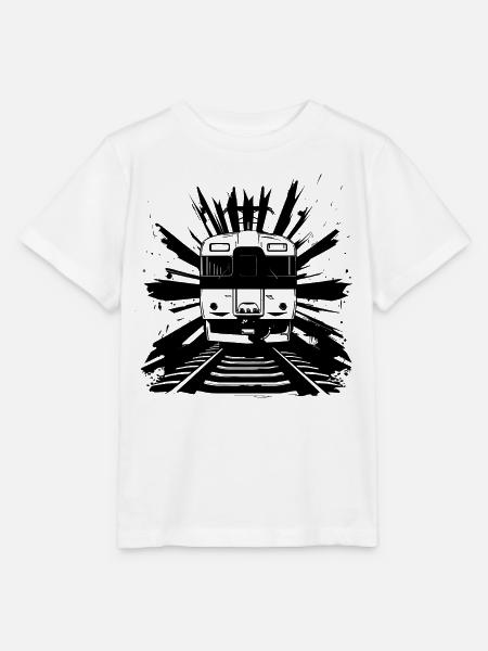 Eisenbahn Skizze - Stanley/Stella Kinder T-Shirt MINI CREATOR - Weiß