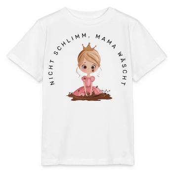 Nicht schlimm, Mama wäscht (Prinzessin Blond) - Stanley/Stella Kinder T-Shirt MINI CREATOR  - Weiß - Vorne - Maike (125cm)