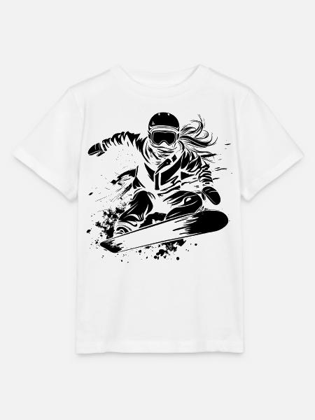 Snowboarderin - Stanley/Stella Kinder T-Shirt MINI CREATOR - Weiß