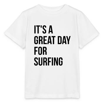 surfeur - T-shirt bio MINI CREATOR Stanley/Stella Enfant - blanc - Devant - Maike (125cm)