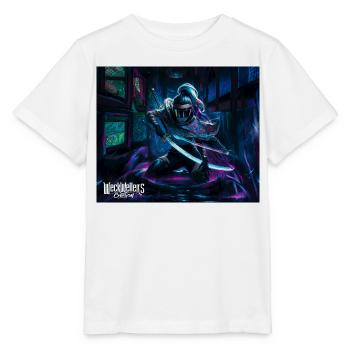 Graffiti Anime Samouraï - T-shirt bio MINI CREATOR Stanley/Stella Enfant - blanc - Devant - Maike (125cm)