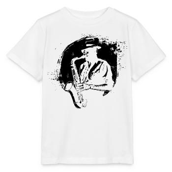 Saxophonist - Stanley/Stella Kinder T-Shirt MINI CREATOR  - Weiß - Vorne - Maike (125cm)