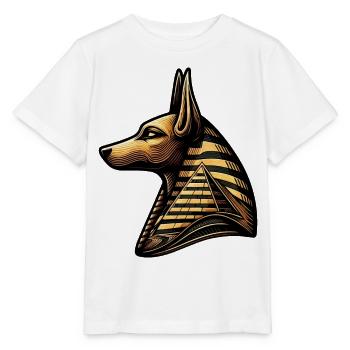 Anubis | Gardien des tombes Égypte - T-shirt bio MINI CREATOR Stanley/Stella Enfant - blanc - Devant - Maike (125cm)