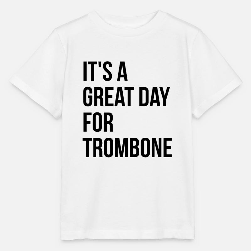 trombone - T-shirt bio MINI CREATOR Stanley/Stella Enfant - blanc