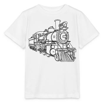 Railway Line Sketch - Stanley/Stella MINI CREATOR Kids’ T-Shirt - white - Front - Maike (125cm)