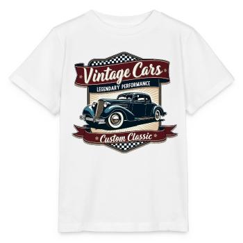 Vintage Automobil Retro Design - Stanley/Stella Kinder T-Shirt MINI CREATOR  - Weiß - Vorne - Maike (125cm)