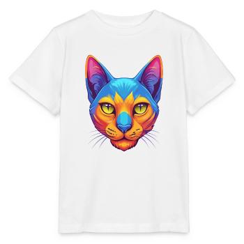 Bombay Chat Race Dessin animé Kawaii Animal Pet - T-shirt bio MINI CREATOR Stanley/Stella Enfant - blanc - Devant - Maike (125cm)