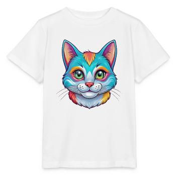 Hauskatze Rasse Karikatur Kawaii Tier Haustier - Stanley/Stella Kinder T-Shirt MINI CREATOR  - Weiß - Vorne - Maike (125cm)