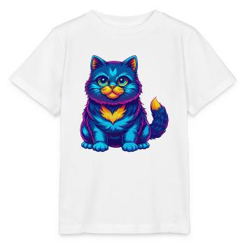 Hantilly Tiffany Chat Race Dessin animé Kawaii Animal P - T-shirt bio MINI CREATOR Stanley/Stella Enfant - blanc - Devant - Maike (125cm)