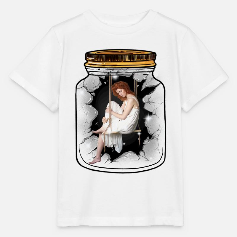 Emotionen Gefühle Depression Einsamkeit - Stanley/Stella Kinder T-Shirt MINI CREATOR  - Weiß