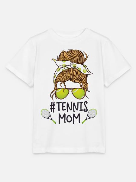 Funny Tennis Player Racket - Stanley/Stella Kinder T-Shirt MINI CREATOR - Weiß