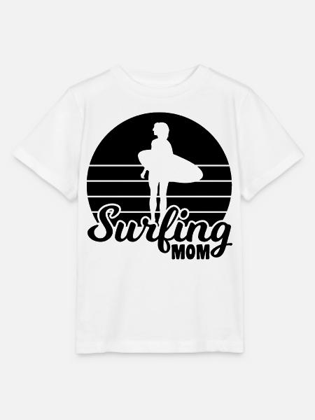 Surfer Mama - Stanley/Stella Kinder T-Shirt MINI CREATOR  - Weiß