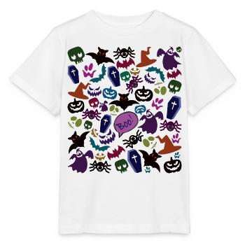 Halloween Wirrwarr - Stanley/Stella Kinder T-Shirt MINI CREATOR  - Weiß - Vorne - Maike (125cm)
