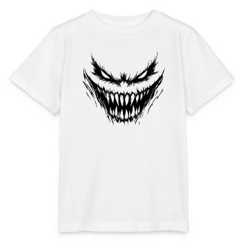 Halloween Costume Horror Devilish Face in Red - Stanley/Stella MINI CREATOR Kids’ T-Shirt - white - Front - Maike (125cm)