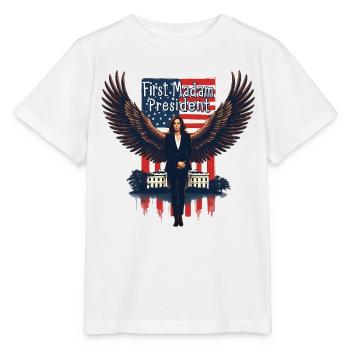 FIRST MADAM PRESIDENT, KAMALA HARRIS - Stanley/Stella MINI CREATOR Kids’ T-Shirt - white - Front - Maike (125cm)