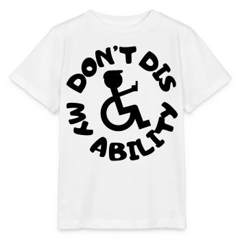 Leugne meine Behinderung nicht # - Stanley/Stella Kinder T-Shirt MINI CREATOR  - Weiß - Vorne - Maike (125cm)