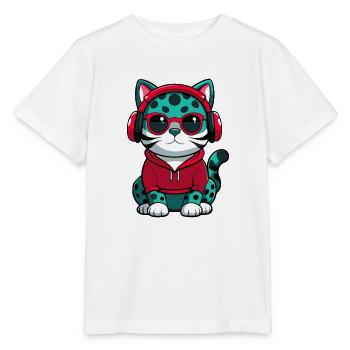Australian Spotted Mist Cat Breed Cartoon Kawaii - Stanley/Stella MINI CREATOR Kids’ T-Shirt - white - Front - Maike (125cm)