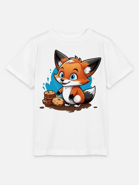 Kleiner Fuchs mit Schoko Keksen - Stanley/Stella Kinder T-Shirt MINI CREATOR - Weiß