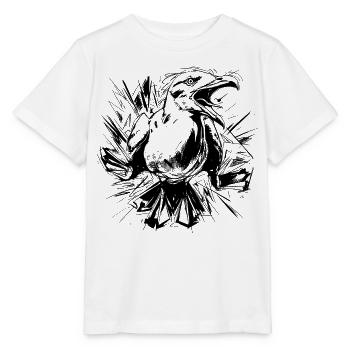 Mouette esquissée - T-shirt bio MINI CREATOR Stanley/Stella Enfant - blanc - Devant - Maike (125cm)