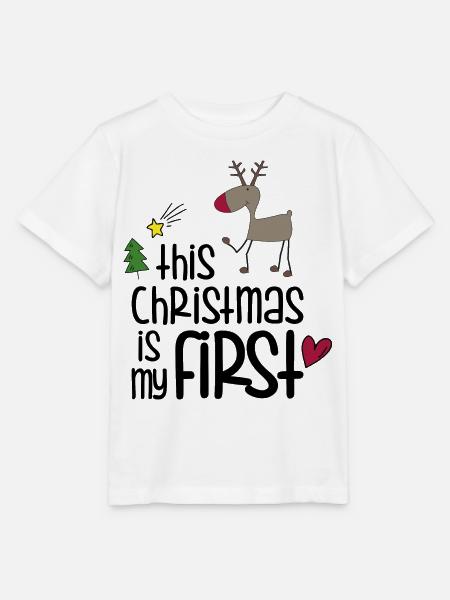 my first Christmas - Stanley/Stella Kinder T-Shirt MINI CREATOR - Weiß