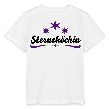Kochschürze Sterneköchin - Stanley/Stella Kinder T-Shirt MINI CREATOR  - Weiß - Vorne - Maike (125cm)