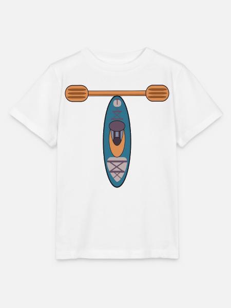 BUCHSTABE T - KAJAK - Stanley/Stella Kinder T-Shirt MINI CREATOR  - Weiß