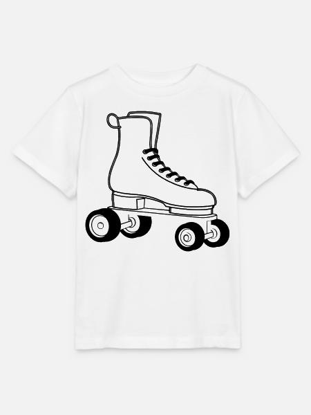 Rollerskates Line Art - Stanley/Stella Kinder T-Shirt MINI CREATOR - Weiß