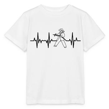 Feuerwehrmann Herzklopfen - Stanley/Stella Kinder T-Shirt MINI CREATOR  - Weiß - Vorne - Maike (125cm)