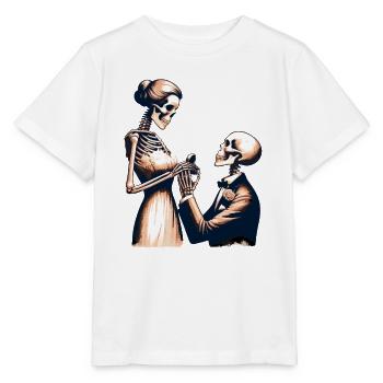 Hochzeit Skelett Parodie Design - Stanley/Stella Kinder T-Shirt MINI CREATOR  - Weiß - Vorne - Maike (125cm)