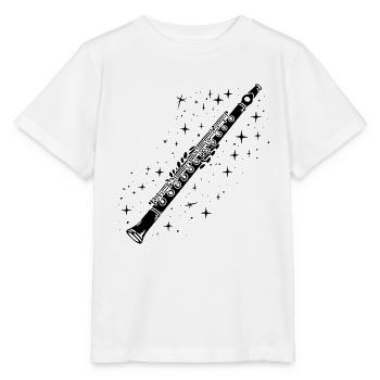 Flöte Zeichnung - Stanley/Stella Kinder T-Shirt MINI CREATOR  - Weiß - Vorne - Maike (125cm)