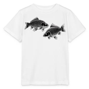 Carp chalk drawing - Stanley/Stella MINI CREATOR Kids’ T-Shirt - white - Front - Maike (125cm)