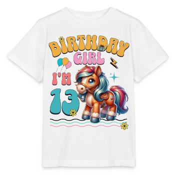 13e anniversaire fille équitation - T-shirt bio MINI CREATOR Stanley/Stella Enfant - blanc - Devant - Maike (125cm)