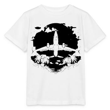 Graphisme d’avion - T-shirt bio MINI CREATOR Stanley/Stella Enfant - blanc - Devant - Maike (125cm)