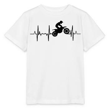 Motocross Herzlinie - Stanley/Stella Kinder T-Shirt MINI CREATOR  - Weiß - Vorne - Maike (125cm)