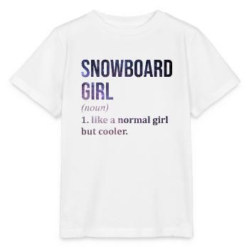 Snowboard Snowboard Snowboard - Stanley/Stella Kinder T-Shirt MINI CREATOR  - Weiß - Vorne - Maike (125cm)