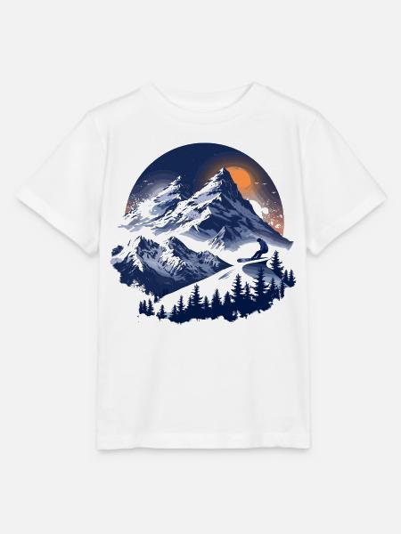 Snowboarding Grafik - Stanley/Stella Kinder T-Shirt MINI CREATOR - Weiß