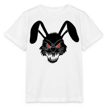 Lapin noir démoniaque - T-shirt bio MINI CREATOR Stanley/Stella Enfant - blanc - Devant - Maike (125cm)