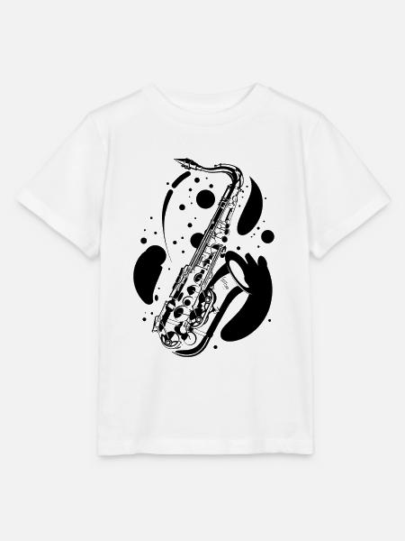 Saxophon - Stanley/Stella Kinder T-Shirt MINI CREATOR - Weiß