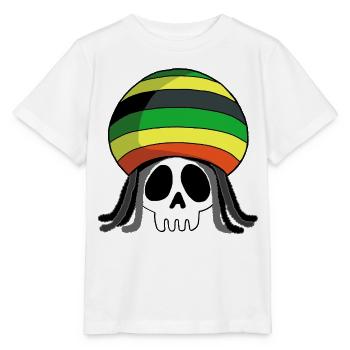 Totenkopf-Reggae-Musik - Stanley/Stella Kinder T-Shirt MINI CREATOR  - Weiß - Vorne - Maike (125cm)