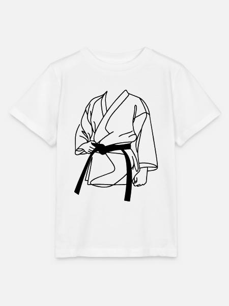 Karateka Zeichnung - Stanley/Stella Kinder T-Shirt MINI CREATOR  - Weiß