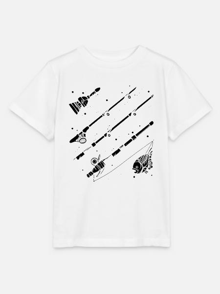 Fischen Grafik - Stanley/Stella Kinder T-Shirt MINI CREATOR  - Weiß