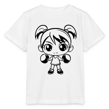 Boxe Filles - T-shirt bio MINI CREATOR Stanley/Stella Enfant - blanc - Devant - Maike (125cm)