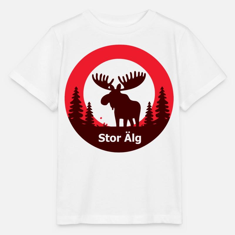 Stor älg - T-shirt bio MINI CREATOR Stanley/Stella Enfant - blanc