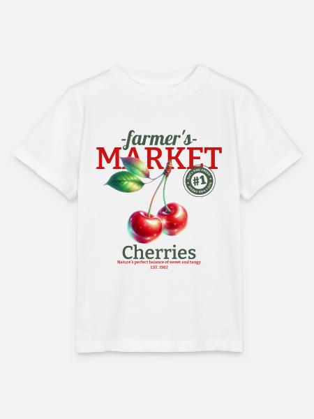 Bauern Markt Kirschen - Stanley/Stella Kinder T-Shirt MINI CREATOR - Weiß